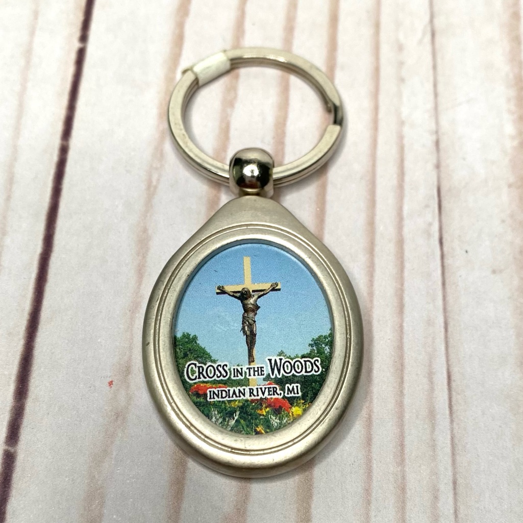 New Cross In The Woods Indian River Mi 25 Sliver Keychain Gift